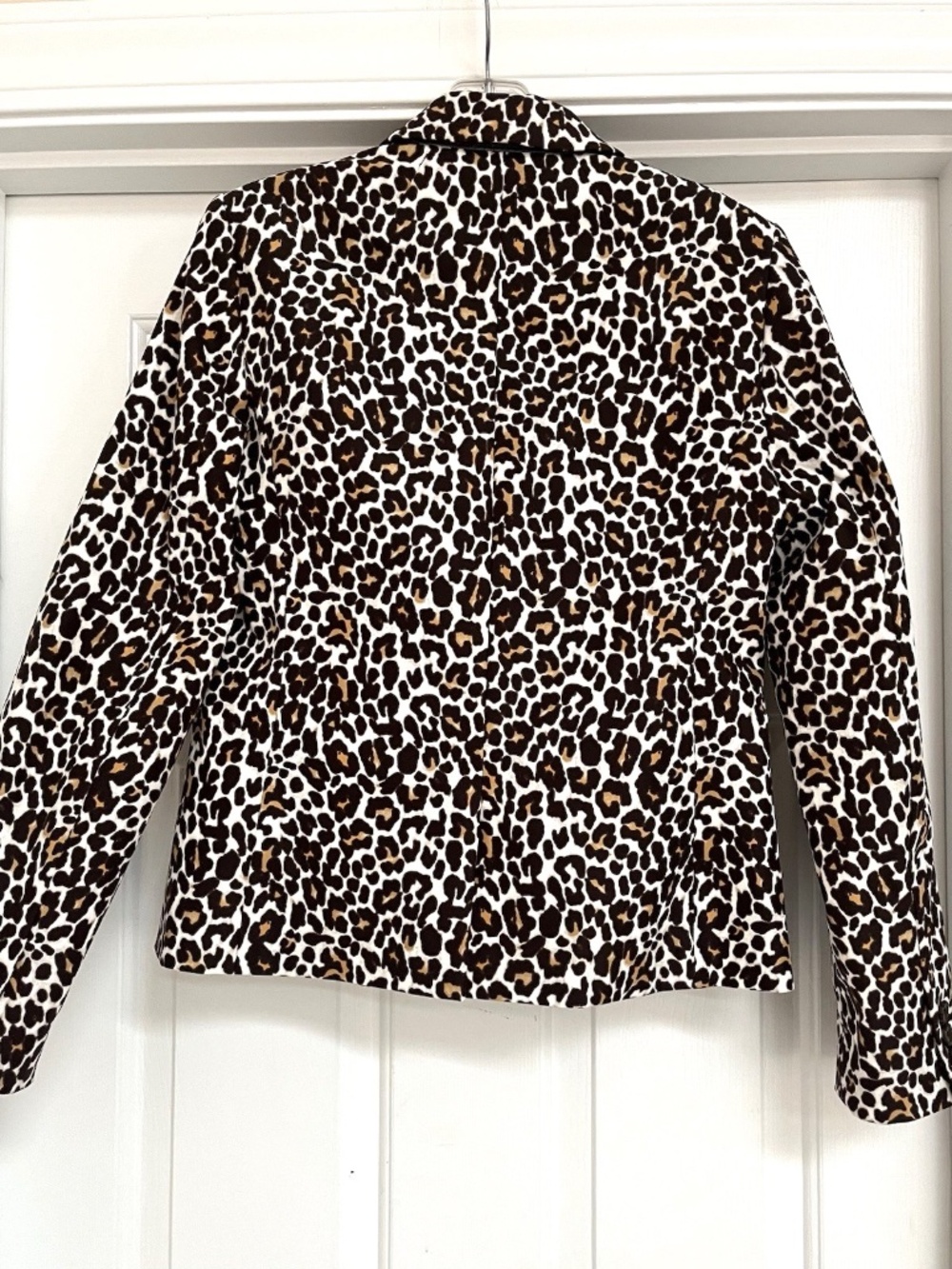 J. CREW Women's Schoolboy Leopard Animal Print Stretch Blazer Jacket Size 6 - Picture 3 of 6